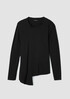 Fine Stretch Jersey Knit Asymmetrical Top