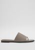 Edge Leather Slide Sandal