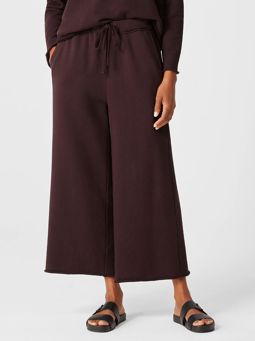 Organic Cotton French Terry Wide-Leg Pant