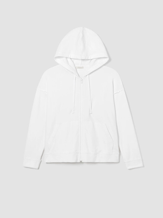 Lightweight Organic Cotton Terry Hooded Top