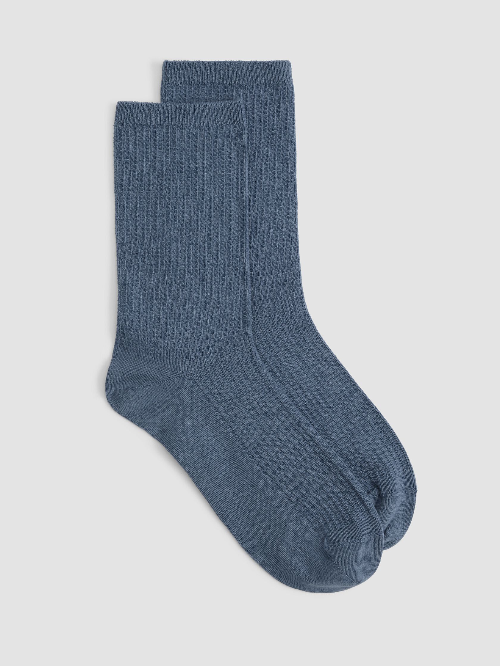 Cotton Waffle Blend Crew Sock