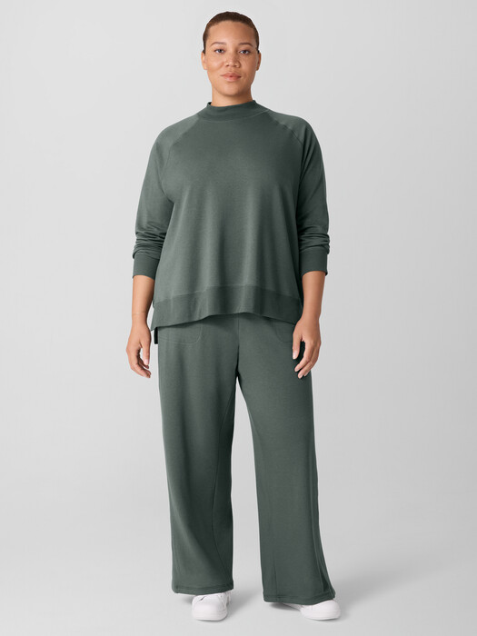 Cozy Brushed Terry Hug Mock Neck Top