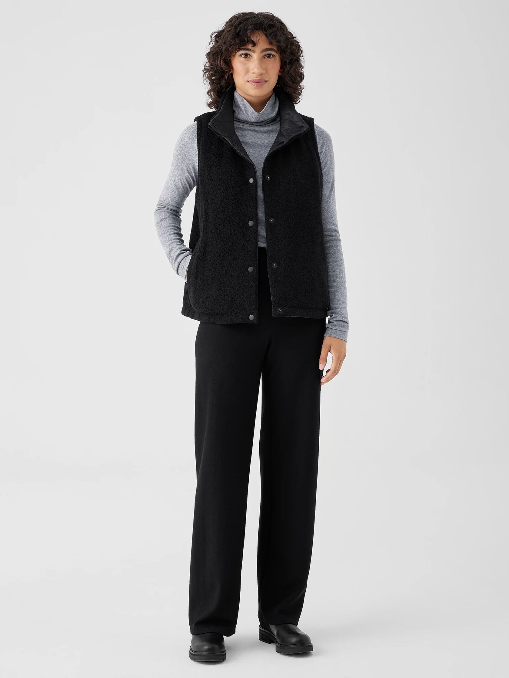 Eggshell Recycled Nylon Reversible Vest