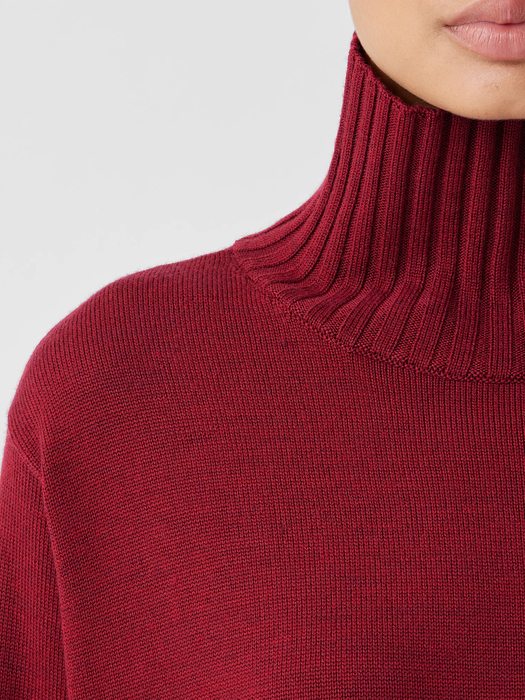 Merino Jersey Turtleneck in Regenerative Wool