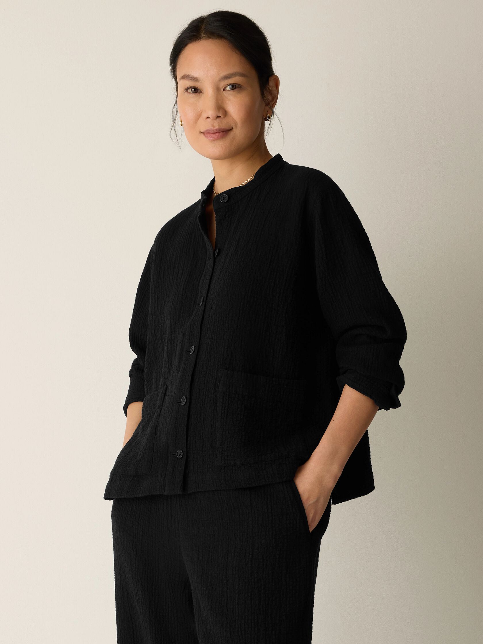 Organic Cotton Doubleweave Shirt Jacket