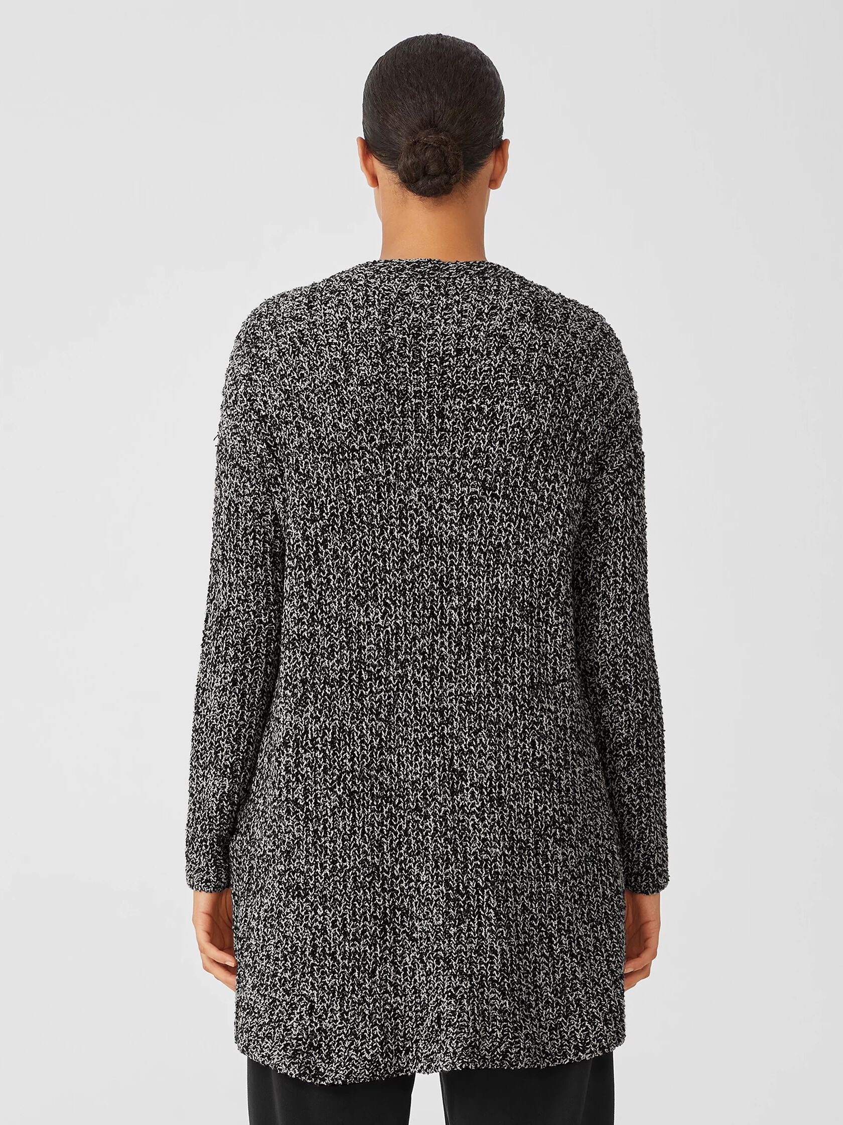 Peruvian Organic Cotton Boucle Cardigan | EILEEN FISHER