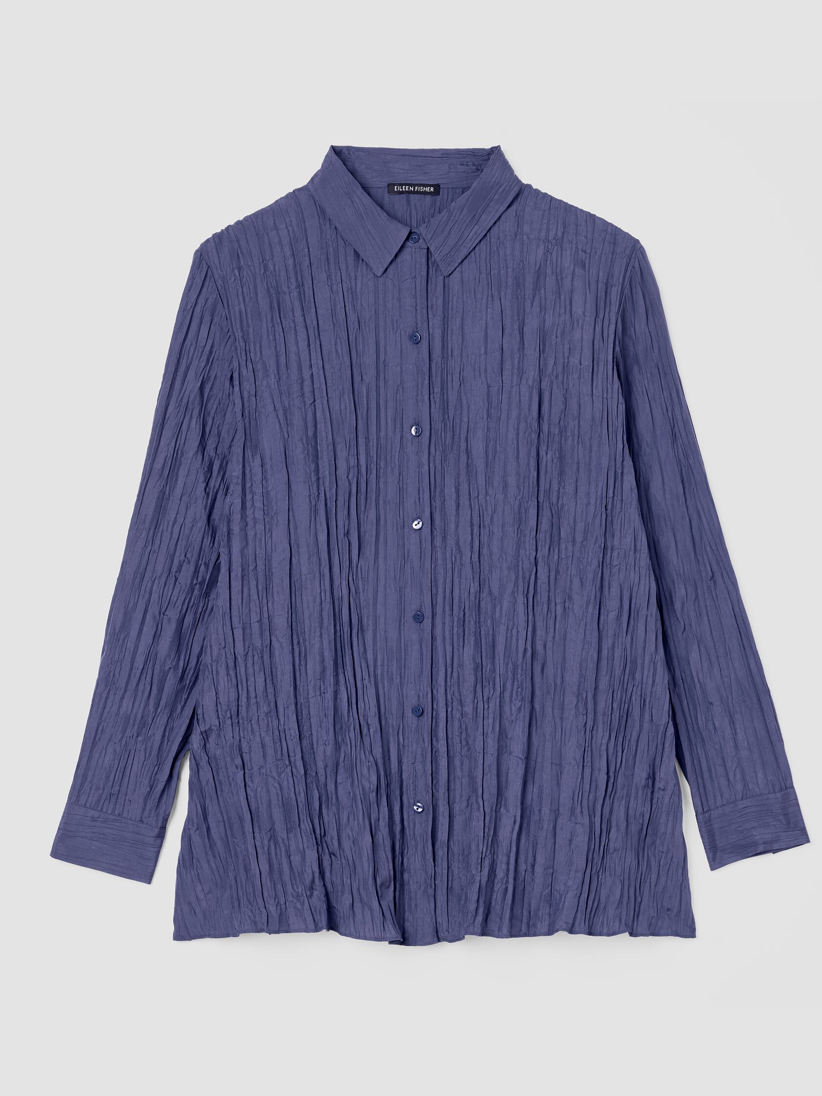 Crushed Silk Classic Collar Shirt