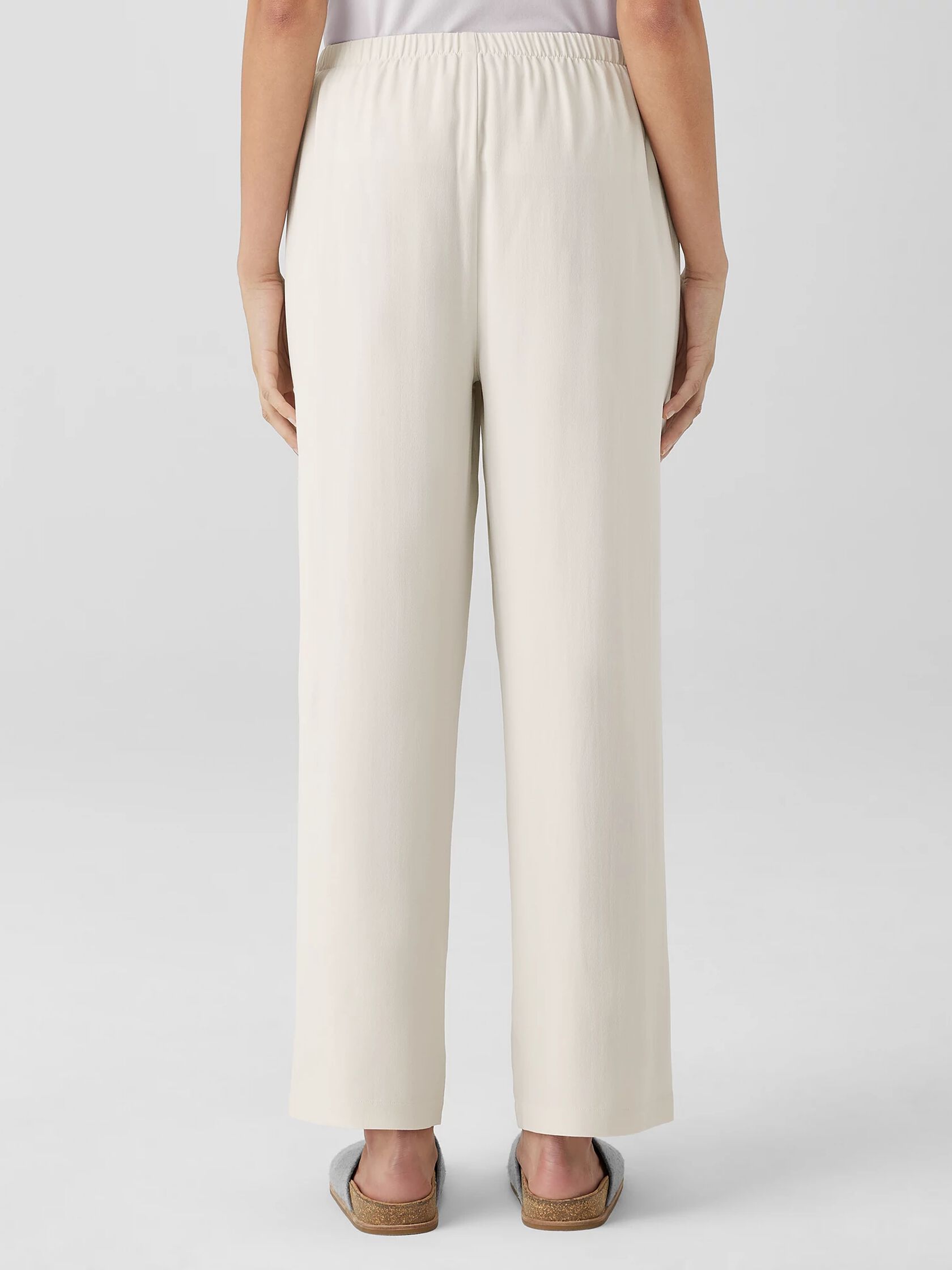 Silk Georgette Crepe Straight Pant