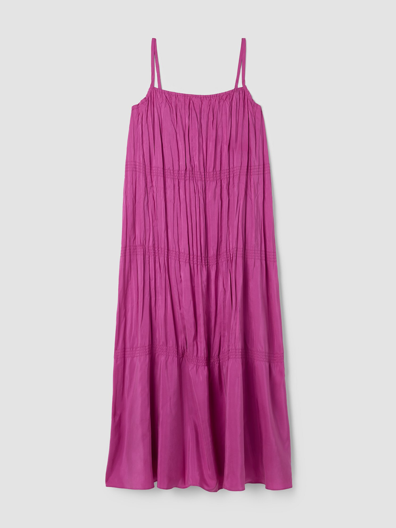 Washed Silk Smocked Cami Dress