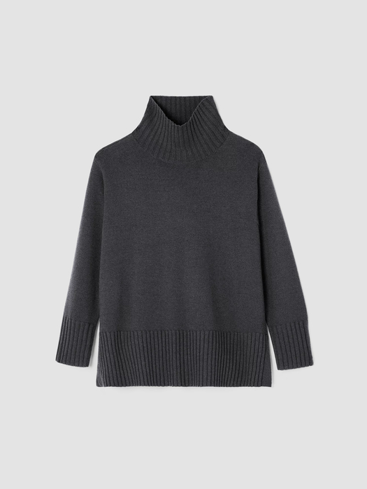 Merino Jersey Turtleneck in Regenerative Wool