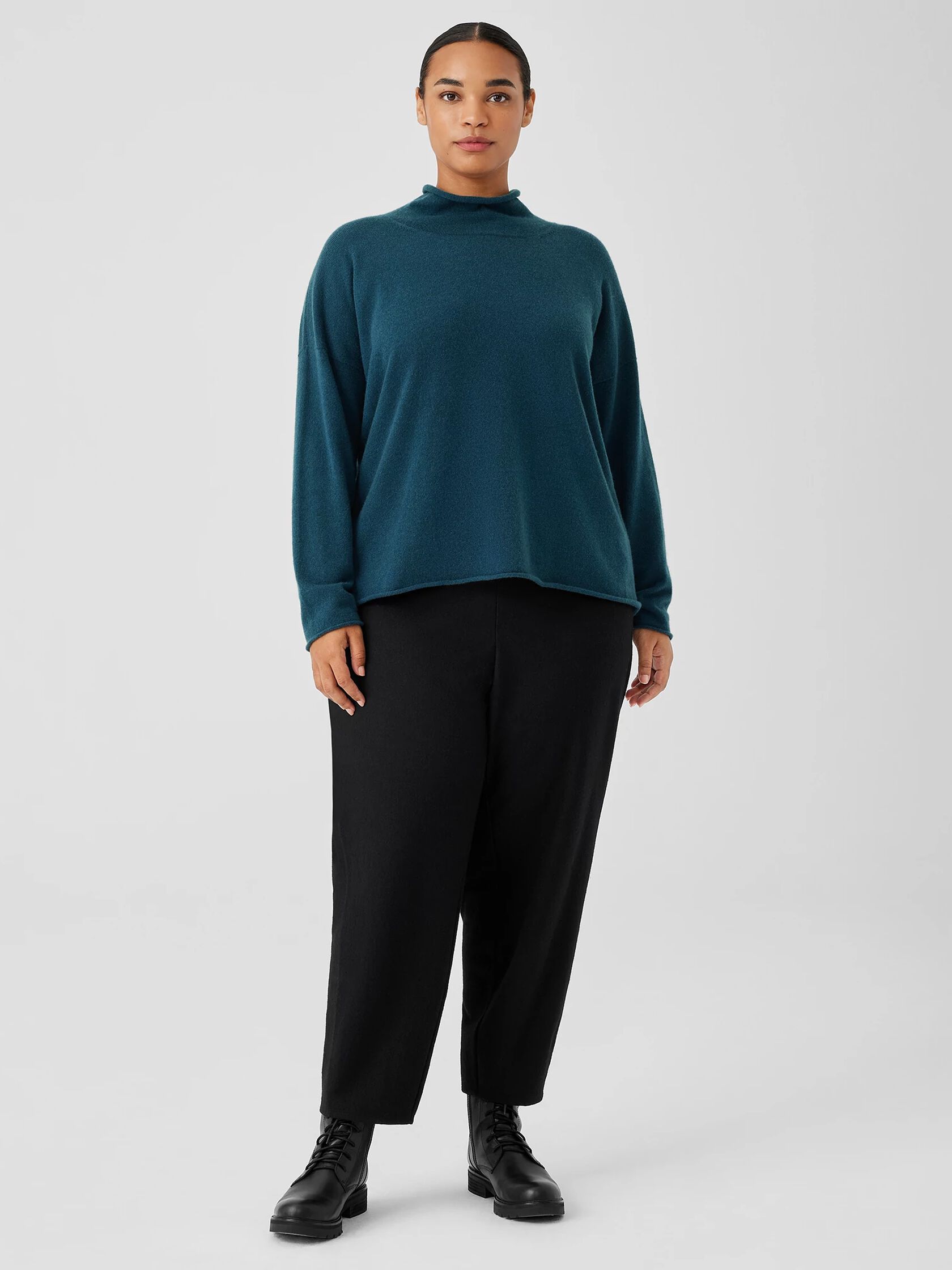 Italian Cashmere Turtleneck Top