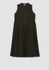 Puckered Organic Linen Pleated Dress