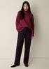 Felted Wool Jersey Full-Length Straight Trouser in Regenerative Wool