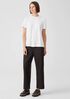 Organic Pima Cotton Interlock Mock Neck Tee