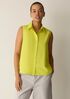 Organic Cotton Poplin Classic Collar Sleeveless Shirt