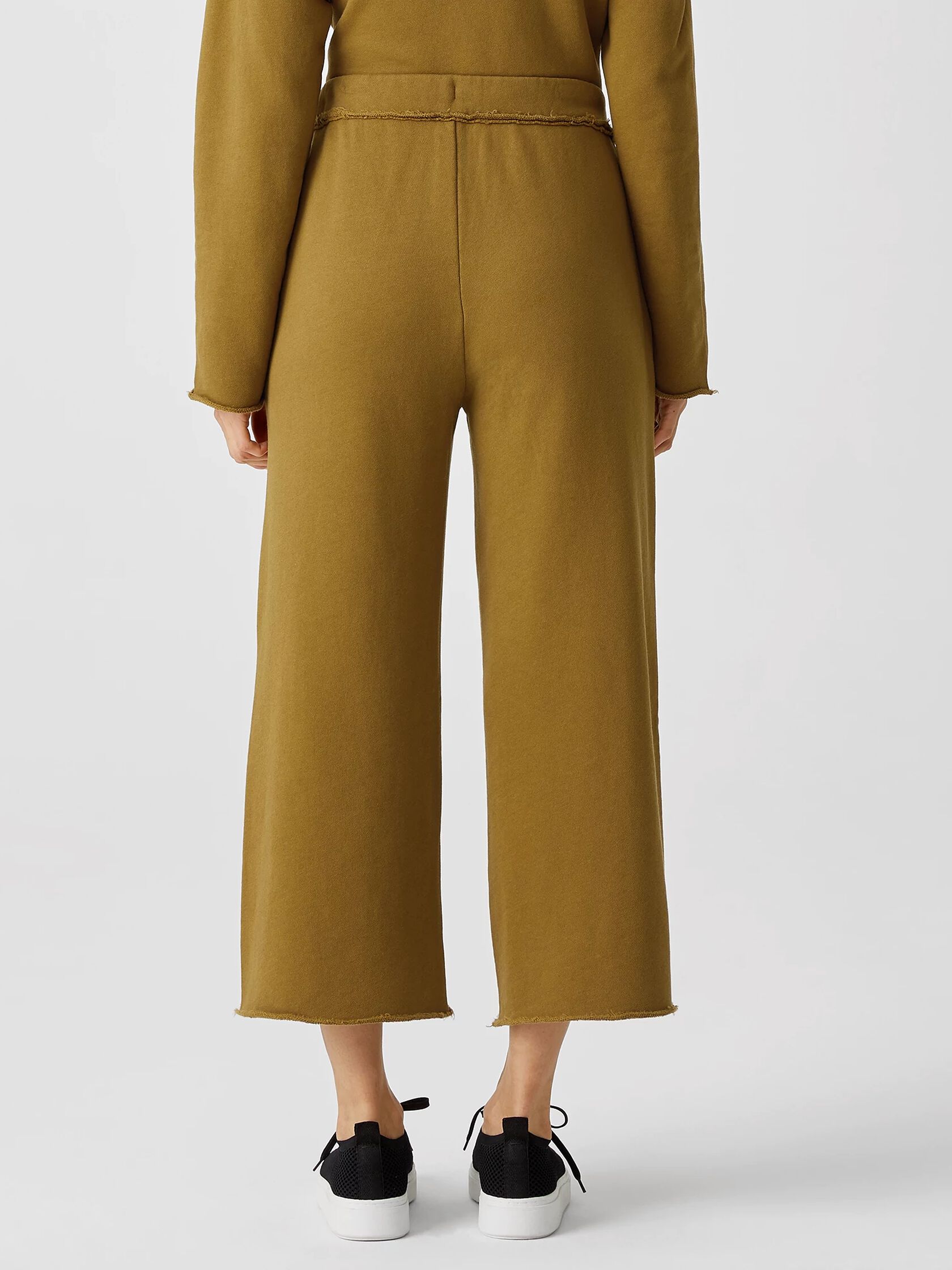 Organic Cotton French Terry Wide-Leg Pant