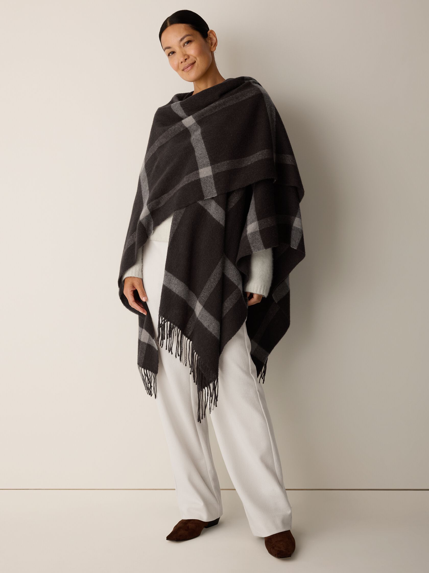 Soft Wool Plaid Serape