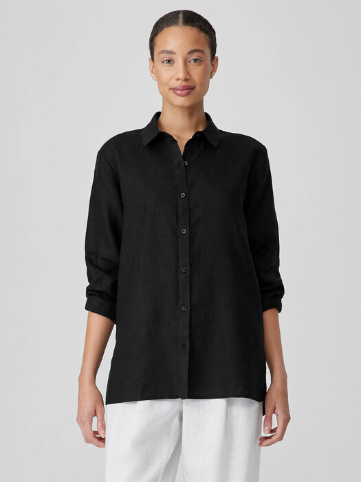 Organic Handkerchief Linen Classic Collar Shirt