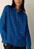 Puckered Organic Linen Plaid Classic Collar Shirt