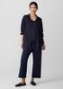 Silk Georgette Crepe Classic Collar Long Shirt