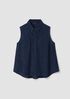Woven Pliss&eacute; Sleeveless Shirt