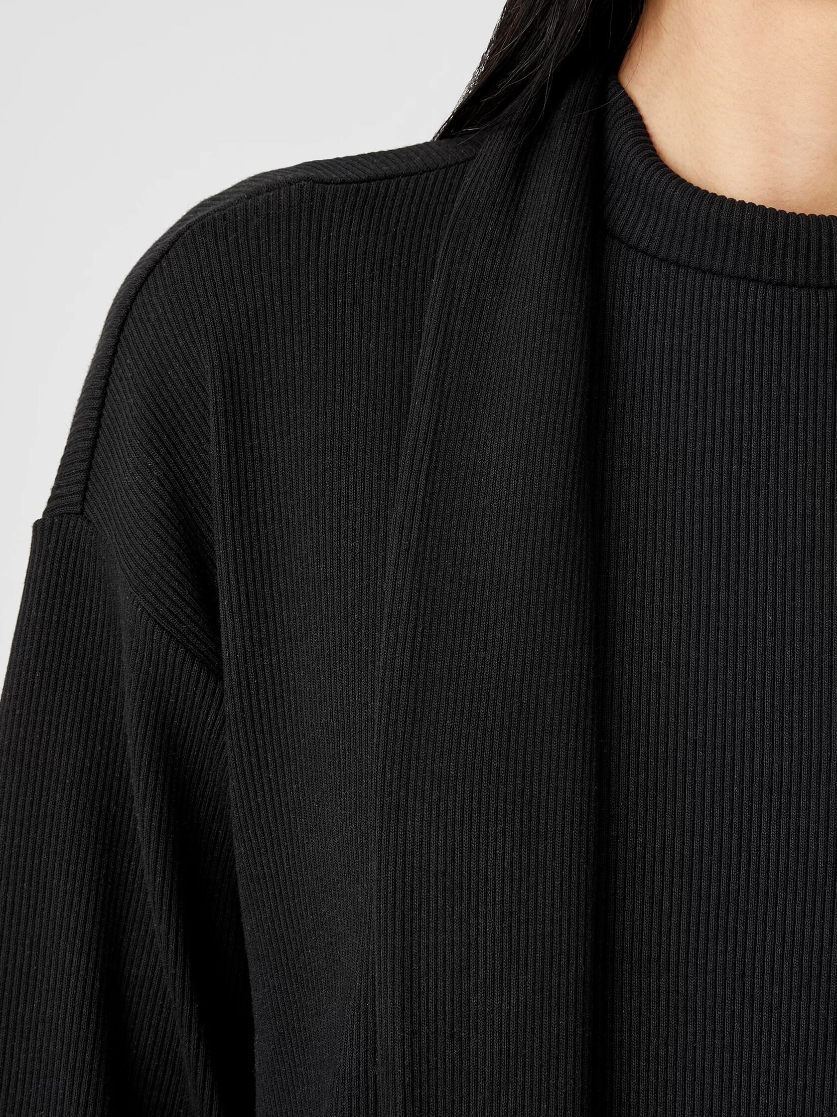 Ribbed Organic Cotton Blend Jacket