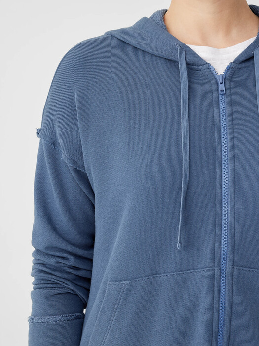 Lightweight Organic Cotton Terry Hooded Top