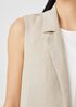 Linen Blend Long Vest