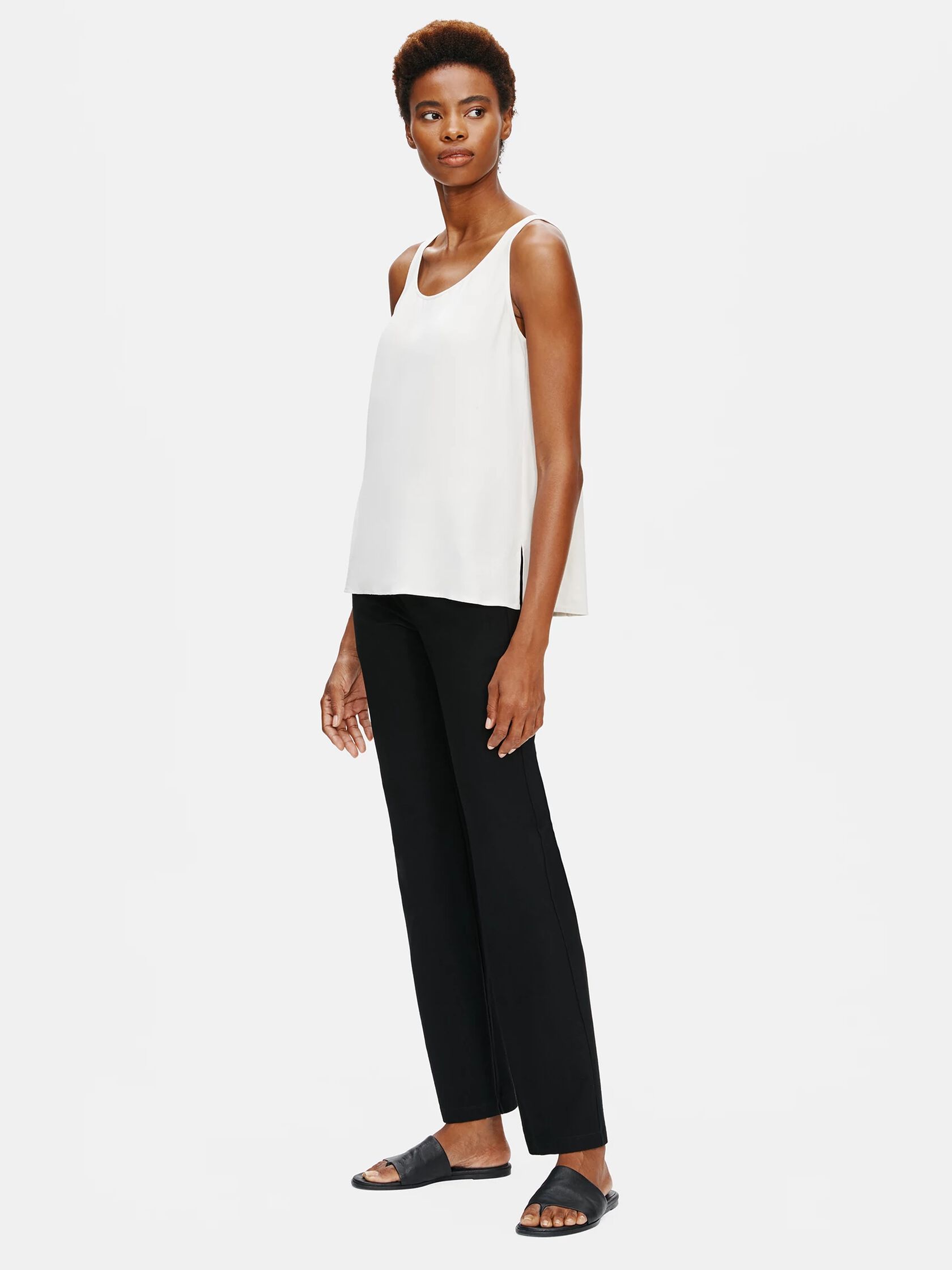 System Silk Georgette Crepe Tank