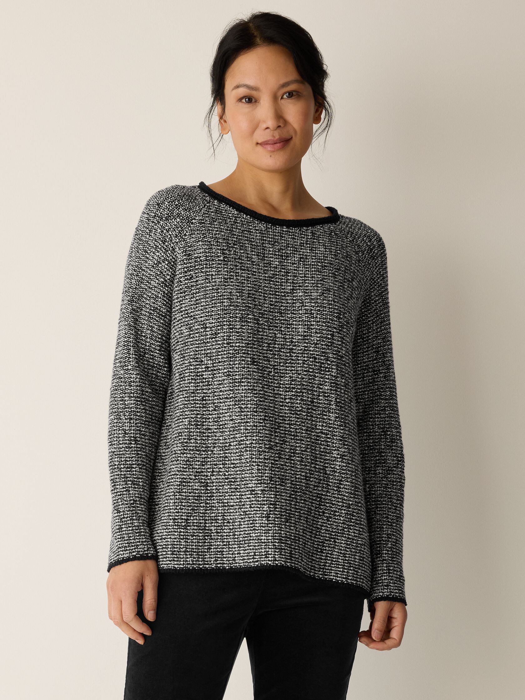 Peruvian Cotton Cloud Jewel Neck Top