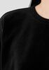 Cotton Velour Crew Neck Long Top