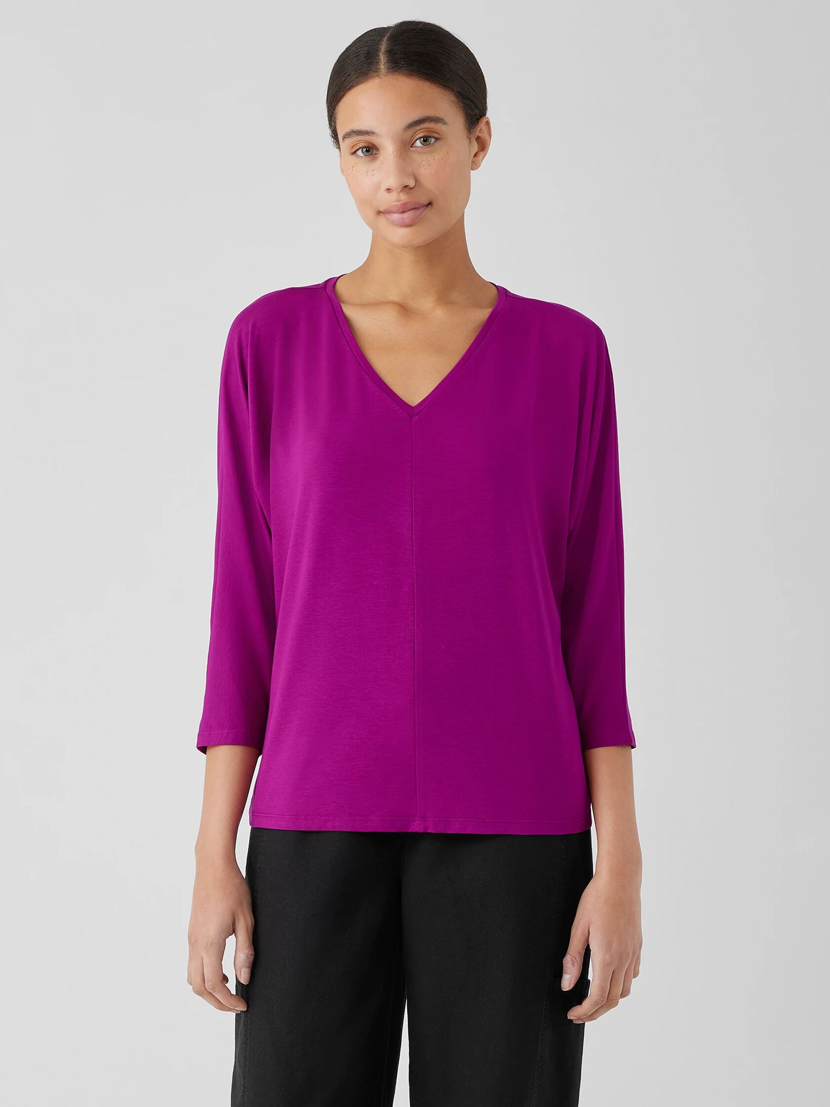 Fine Jersey Dolman-Sleeve Top