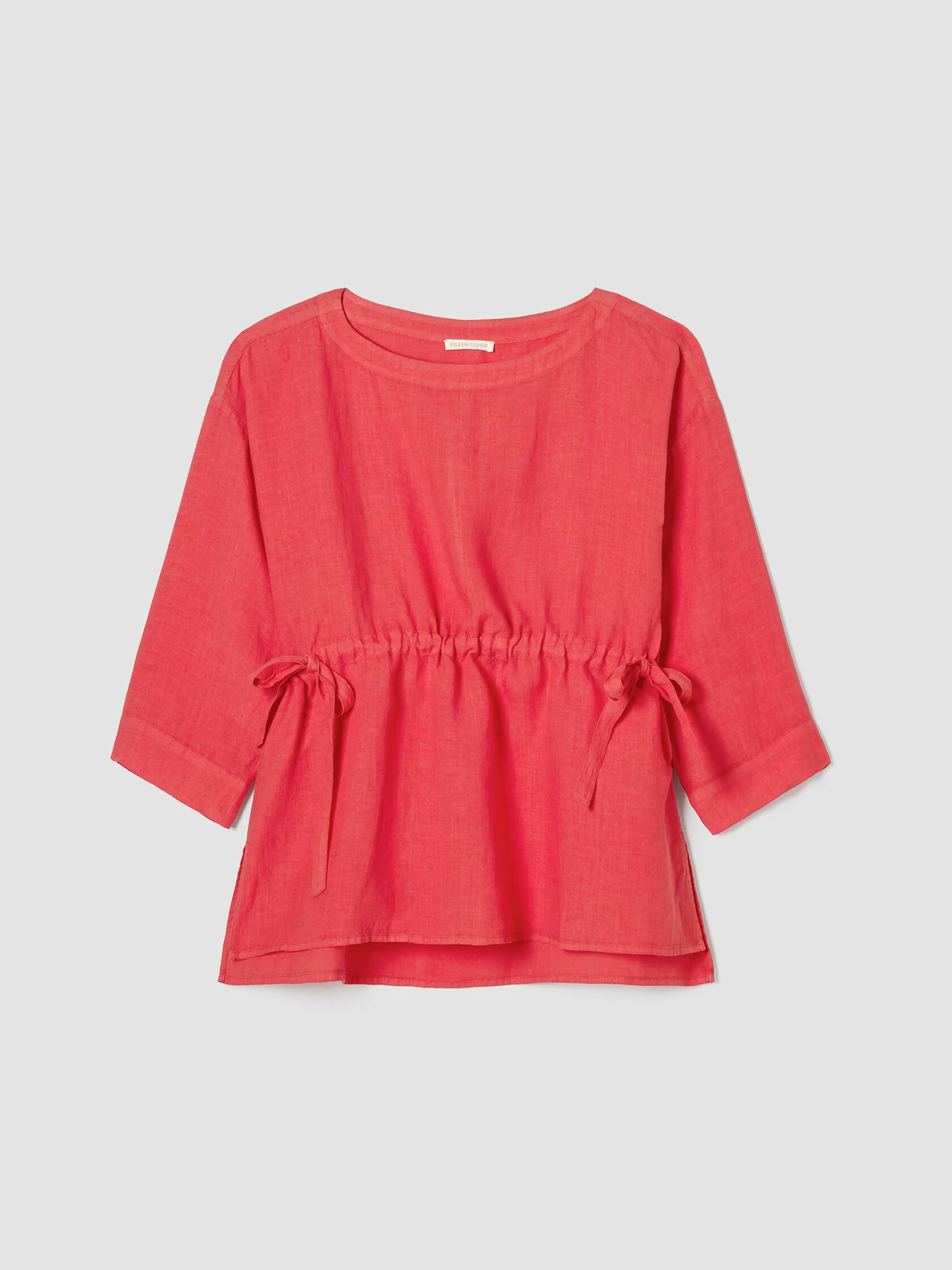 Garment-Dyed Handkerchief Linen Drawstring Top
