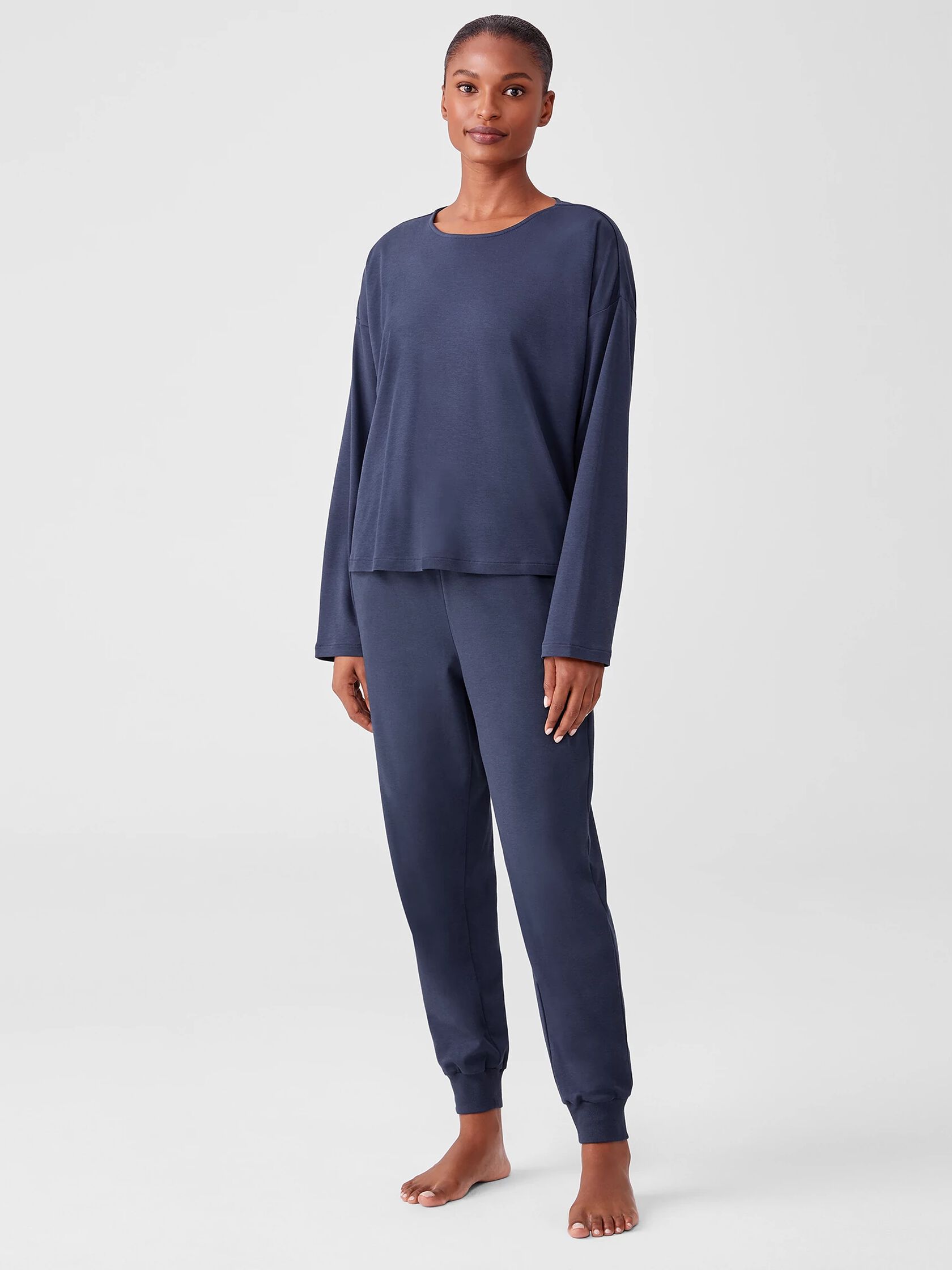 Cozy Organic Cotton Interlock Box-Top | EILEEN FISHER