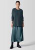 Cashmere Silk Bliss Crew Neck Long Top