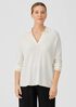 Linen Crepe Stretch Top