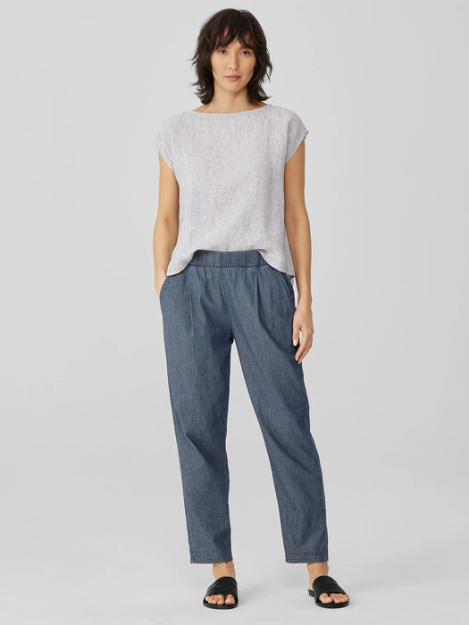 Airy Organic Cotton Twill Tapered Pant