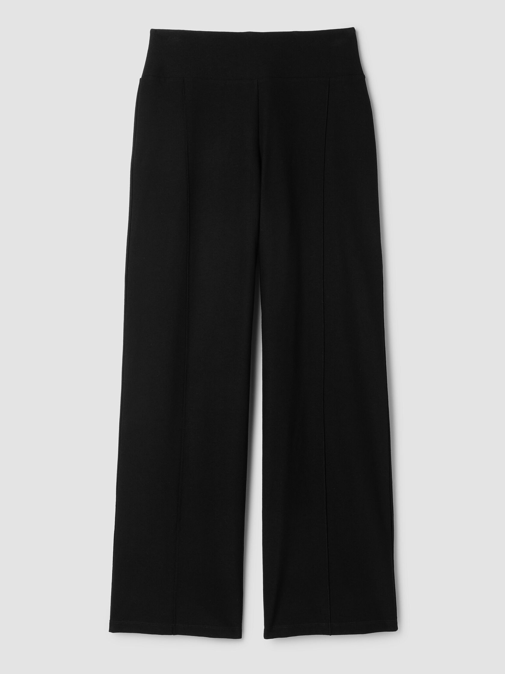 Washable Stretch Crepe Pintuck Wide Pant