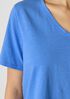 Organic Cotton Slubby Jersey V-Neck Tee