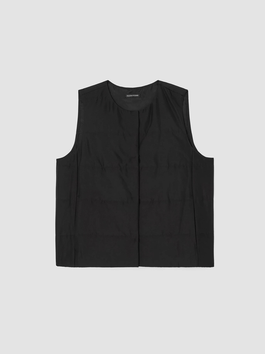 Smooth Silk Round Neck Vest