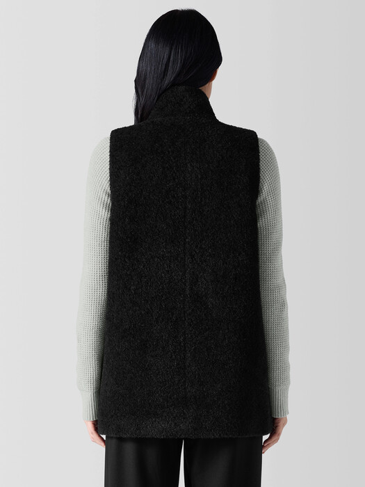 Fine Wool Alpaca Stand Collar Vest