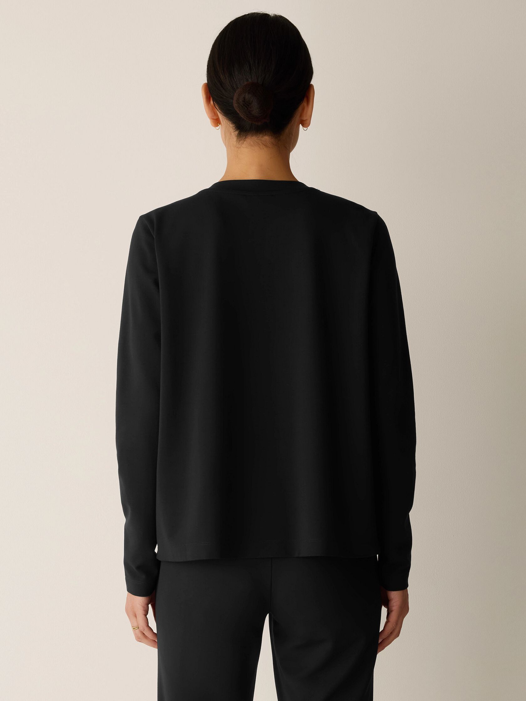 Extra-Fine Ponte Crew Neck Top