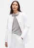 Eggshell Recycled Nylon Round Neck Coat