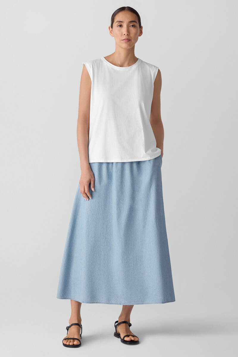 Organic Pima Cotton Jersey Round Neck Tank Organic Pima Cotton Jersey Round Neck Tank