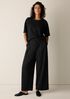 Pima Cotton Stretch Jersey Wide-Leg Pant