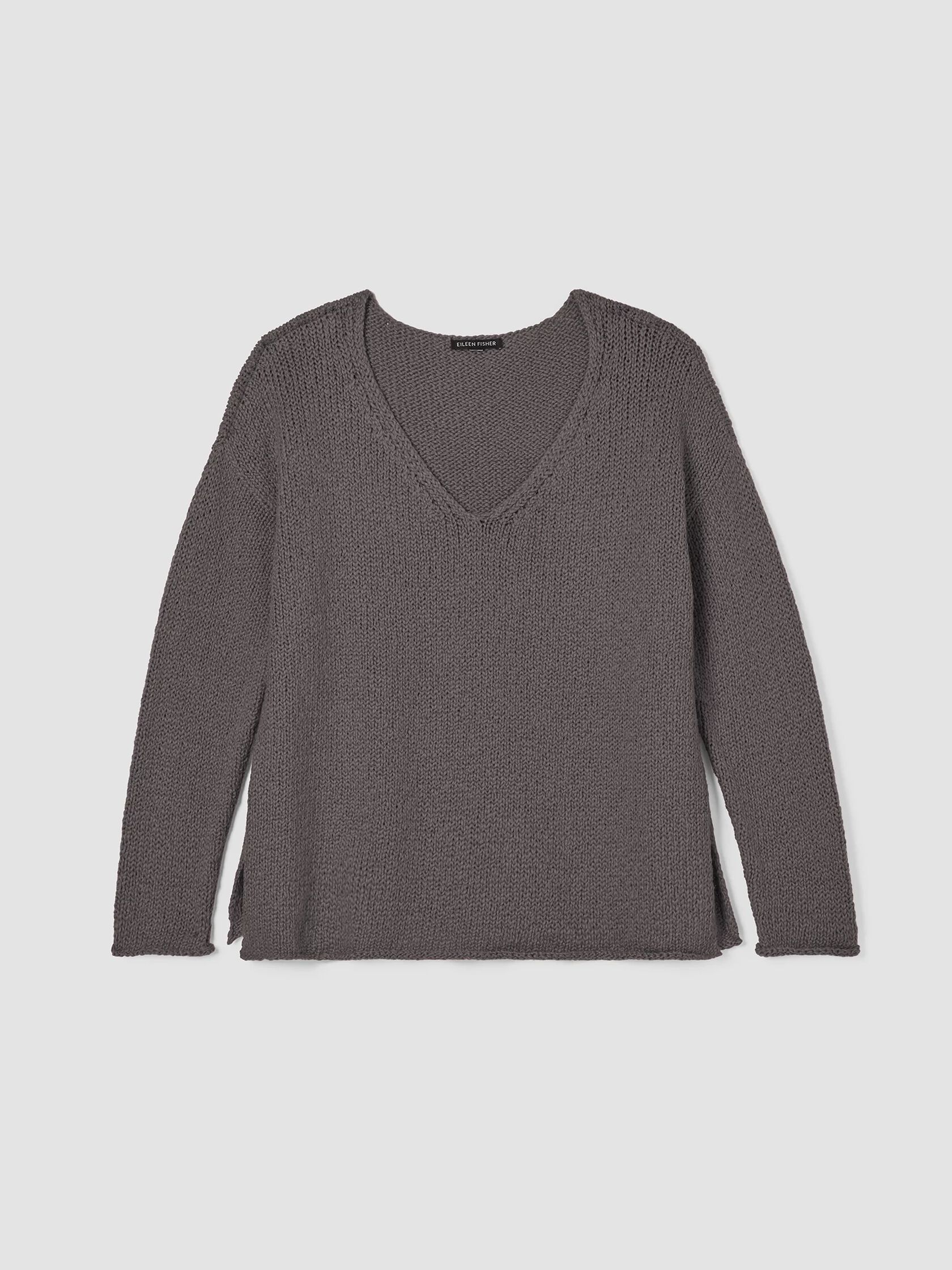 Peruvian Organic Cotton Crimp V-Neck Top