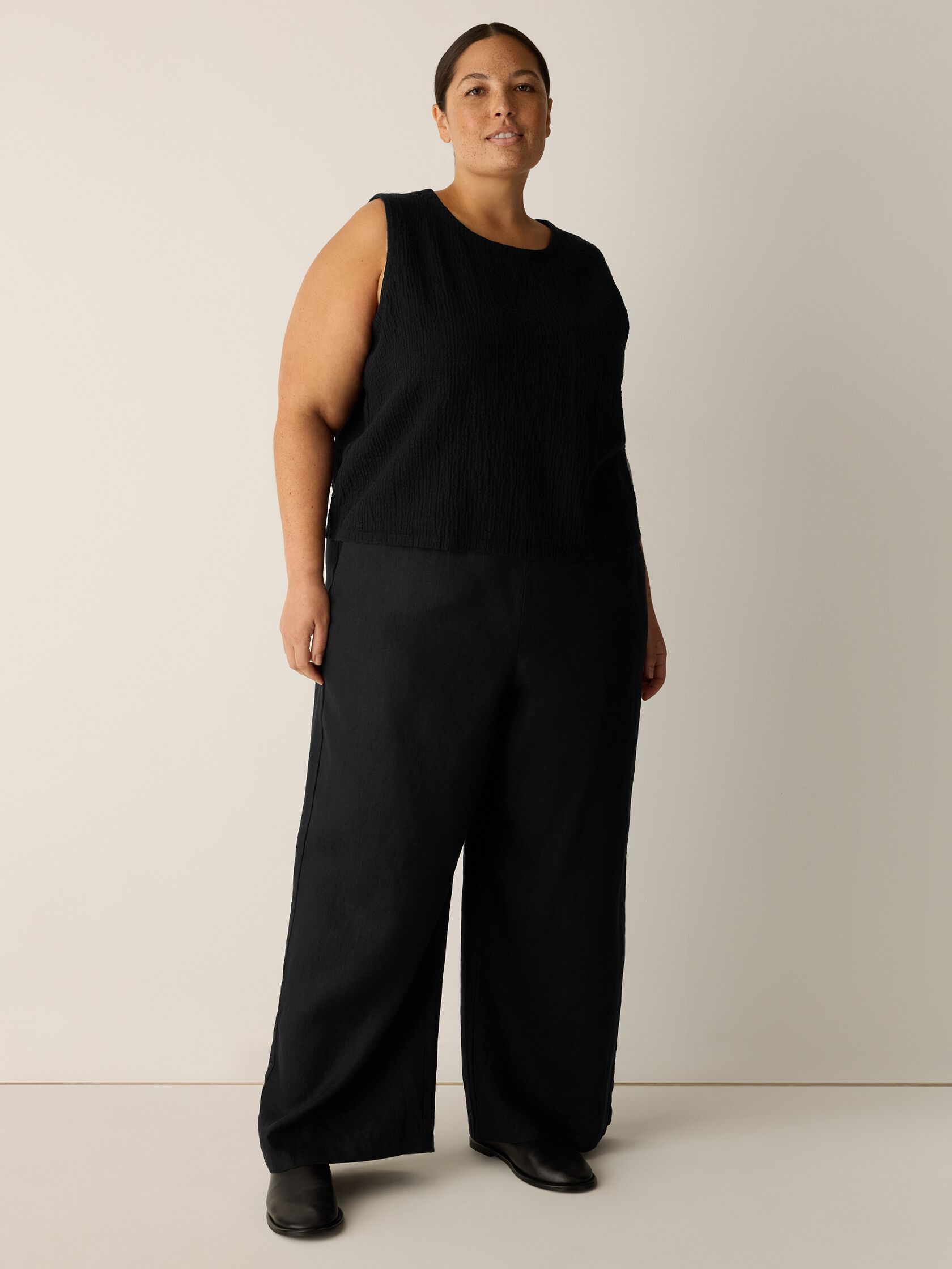 Organic Cotton Doubleweave Round Neck Tank