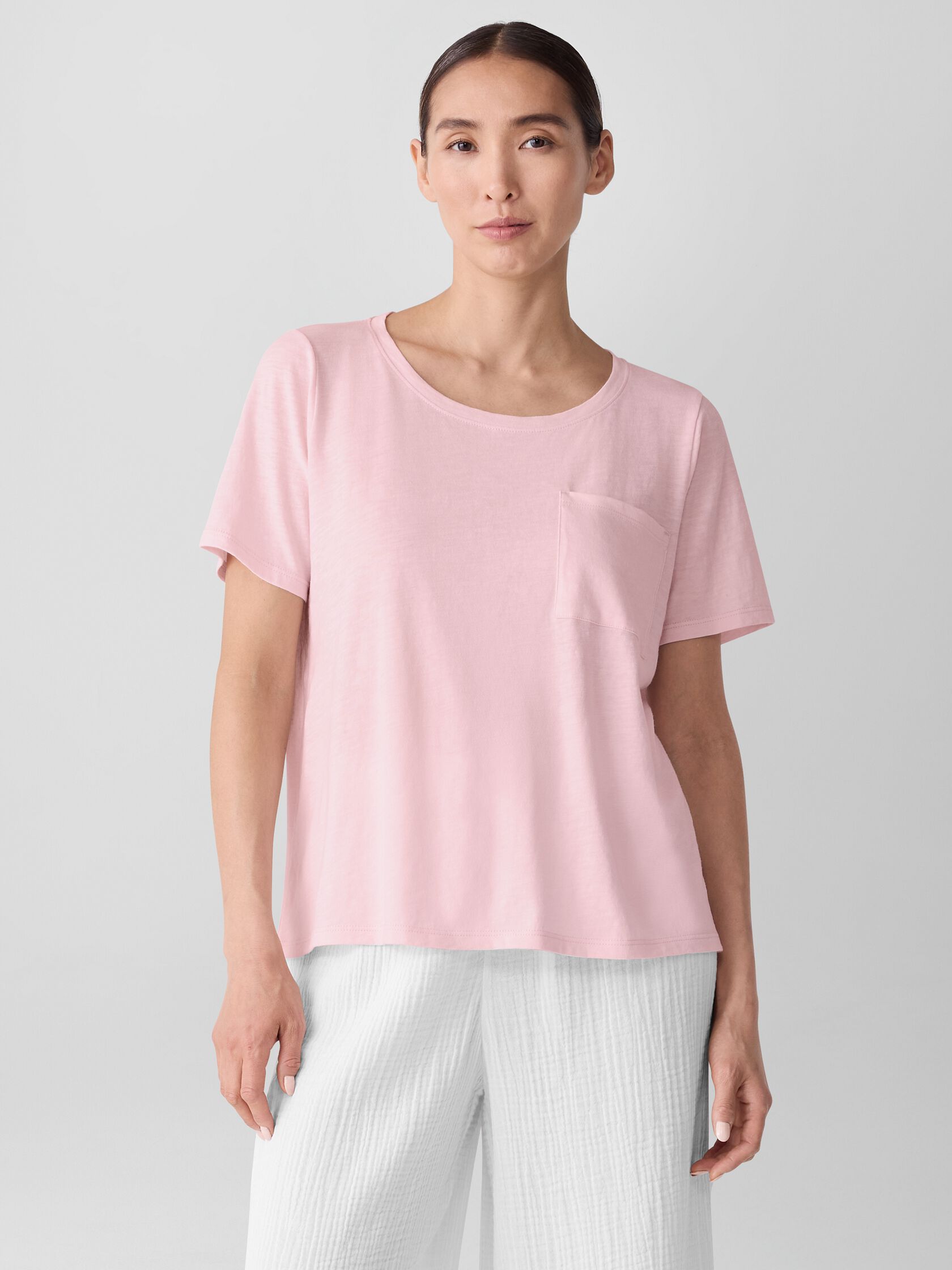 Organic Cotton Slubby Jersey Pocket Tee
