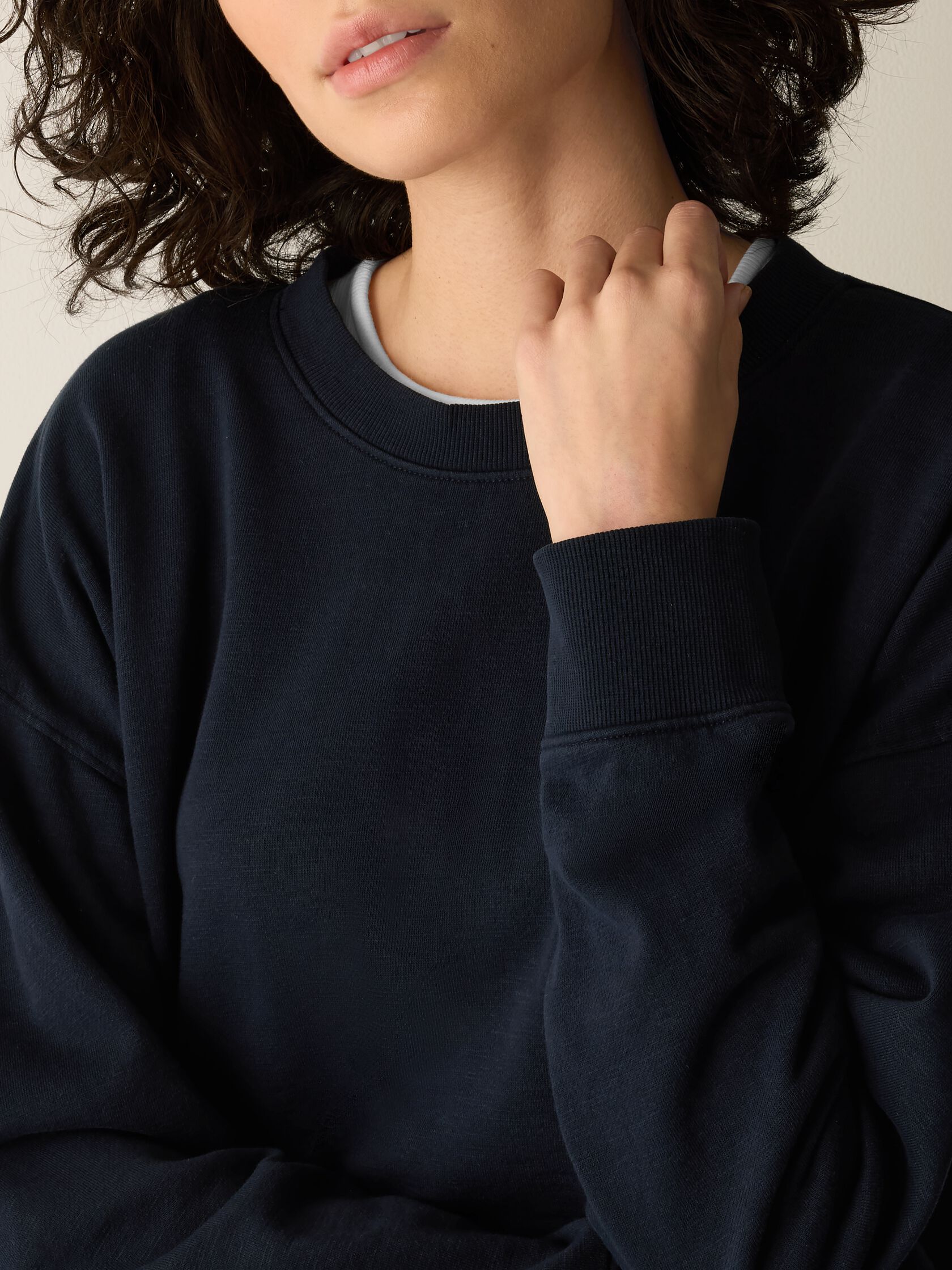 Garment-Dyed Organic Cotton Terry Cropped Box-Top