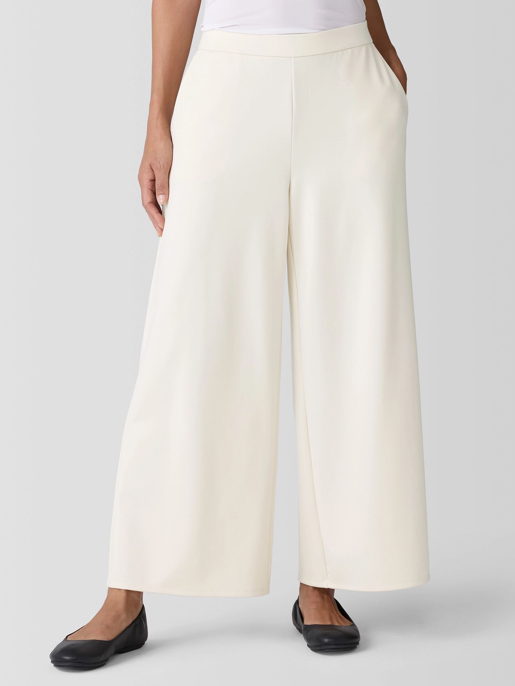Lightweight Ponte Wide-Leg Pant